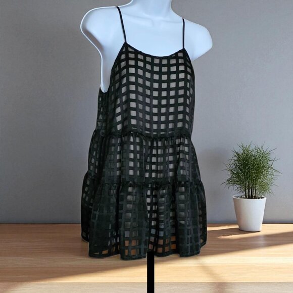 NWT ANTHROPOLOGIE ( S ) By HD in PARIS Beaded Neckline Flouncy Layered Tank - Picture 3 of 10